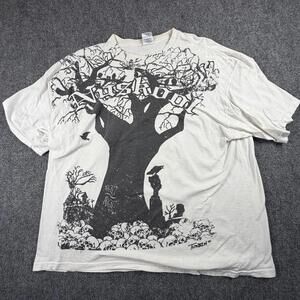 Vintage Gildan Heavy Cotton 2XL White Graphic T-Shirt #993‎